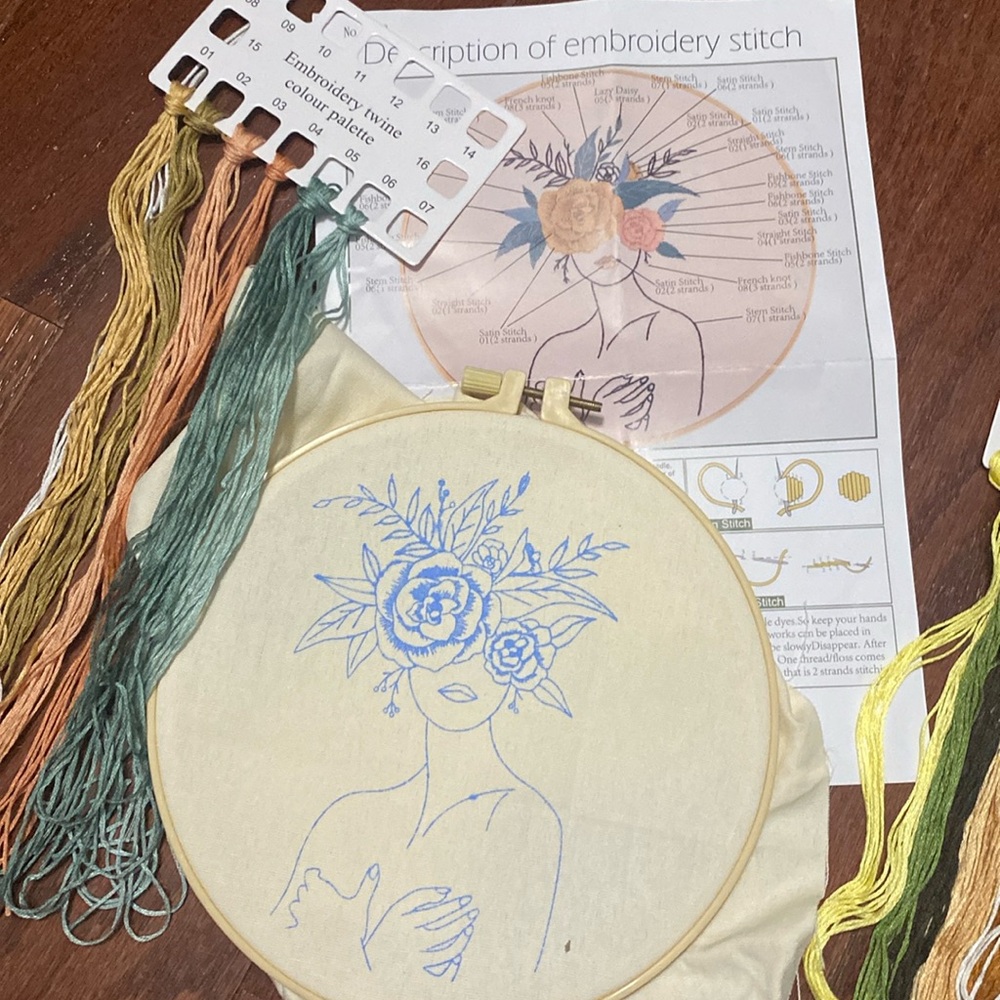 Harimau 3 in Beginner Embroidery Kit